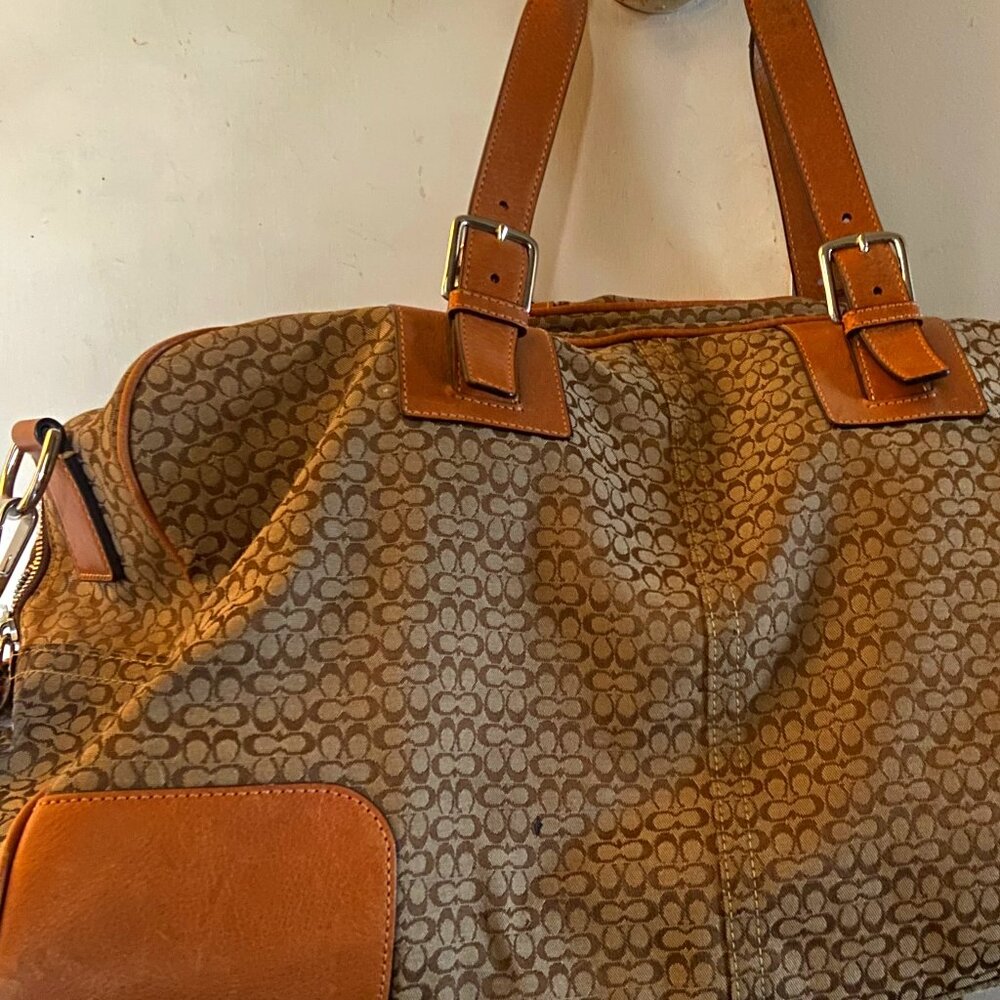 Authentic Signature Monogram COACH duffel bag